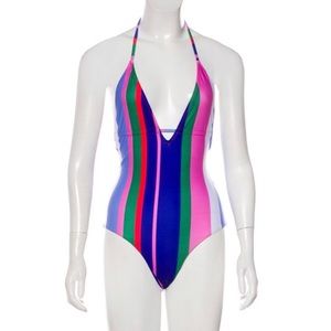 Zoe Karssen one piece stripe swim suit